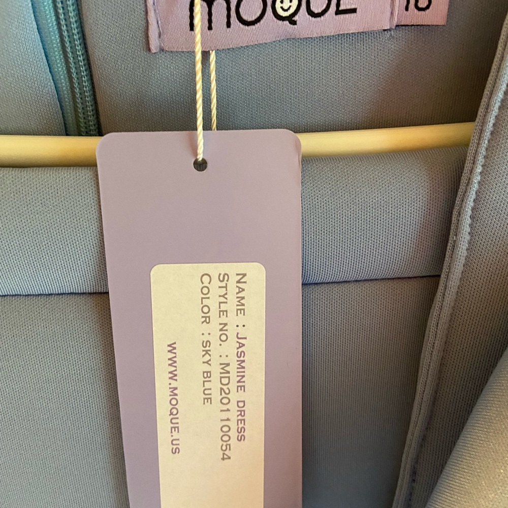 MOQUE Jasmine Kids Dress - Sky Blue